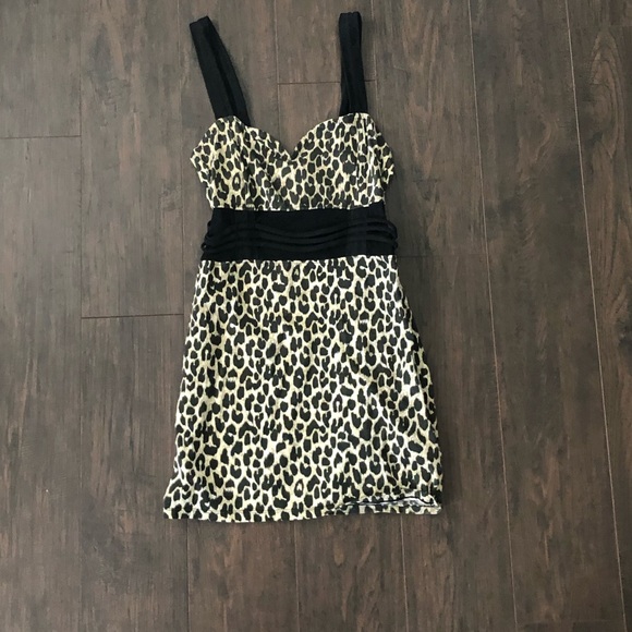 Motel Rocks Erica Leopard Mini Bodycon Dress NWT - Picture 2 of 7